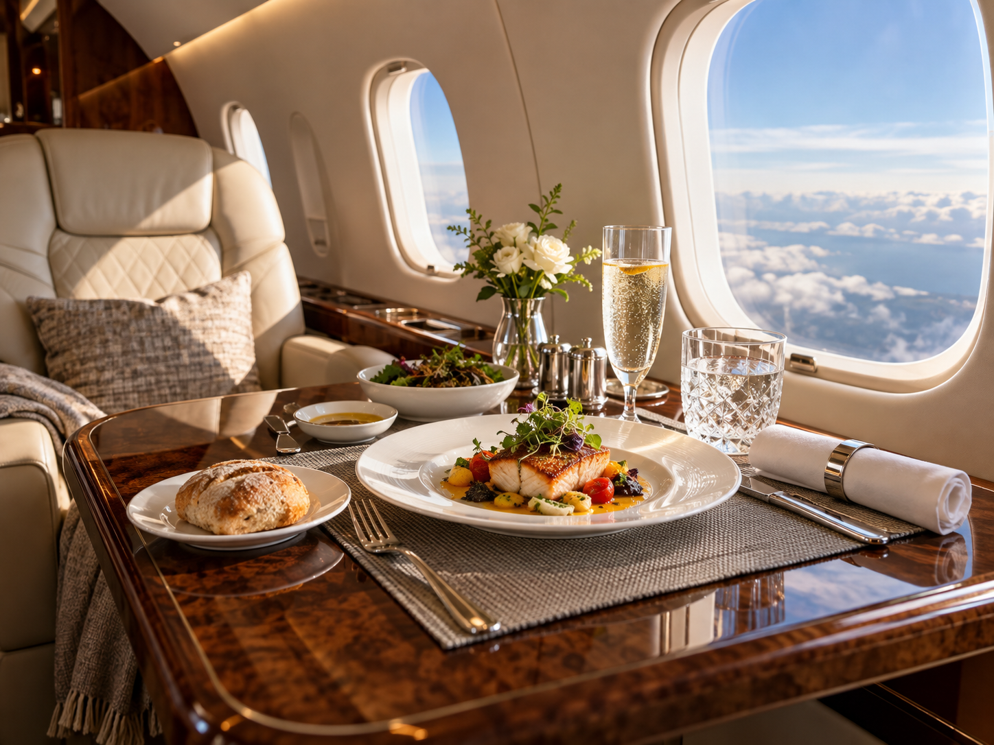luxury cabin experience on empty leg flights