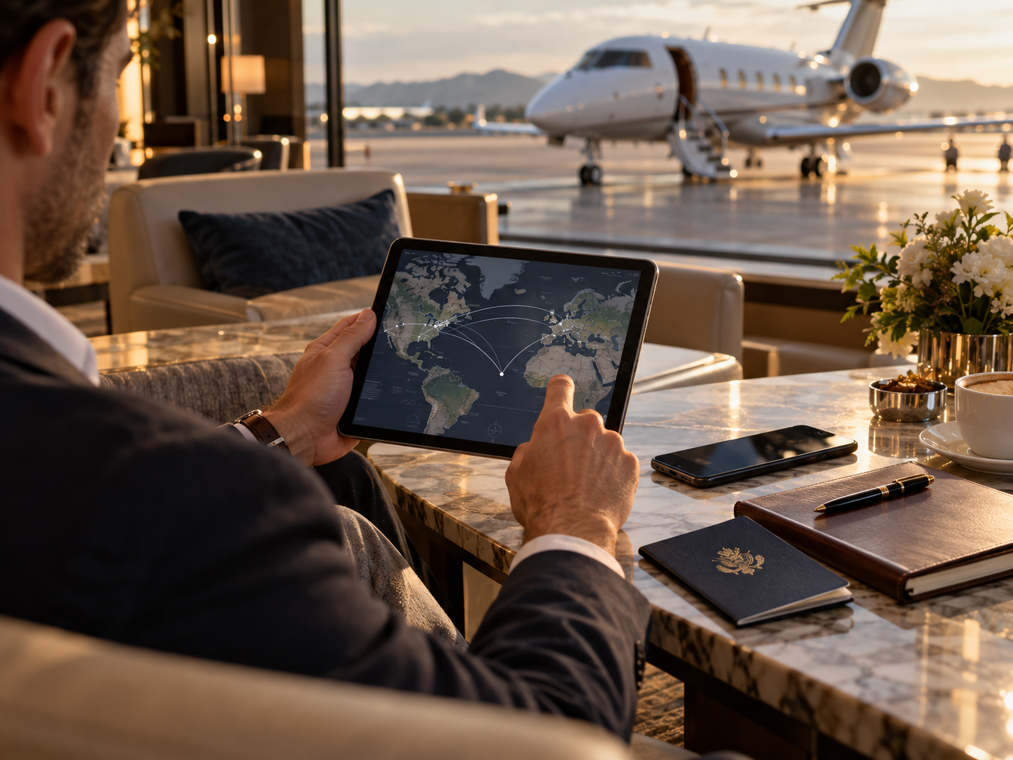 private jet route planning for empty leg flights